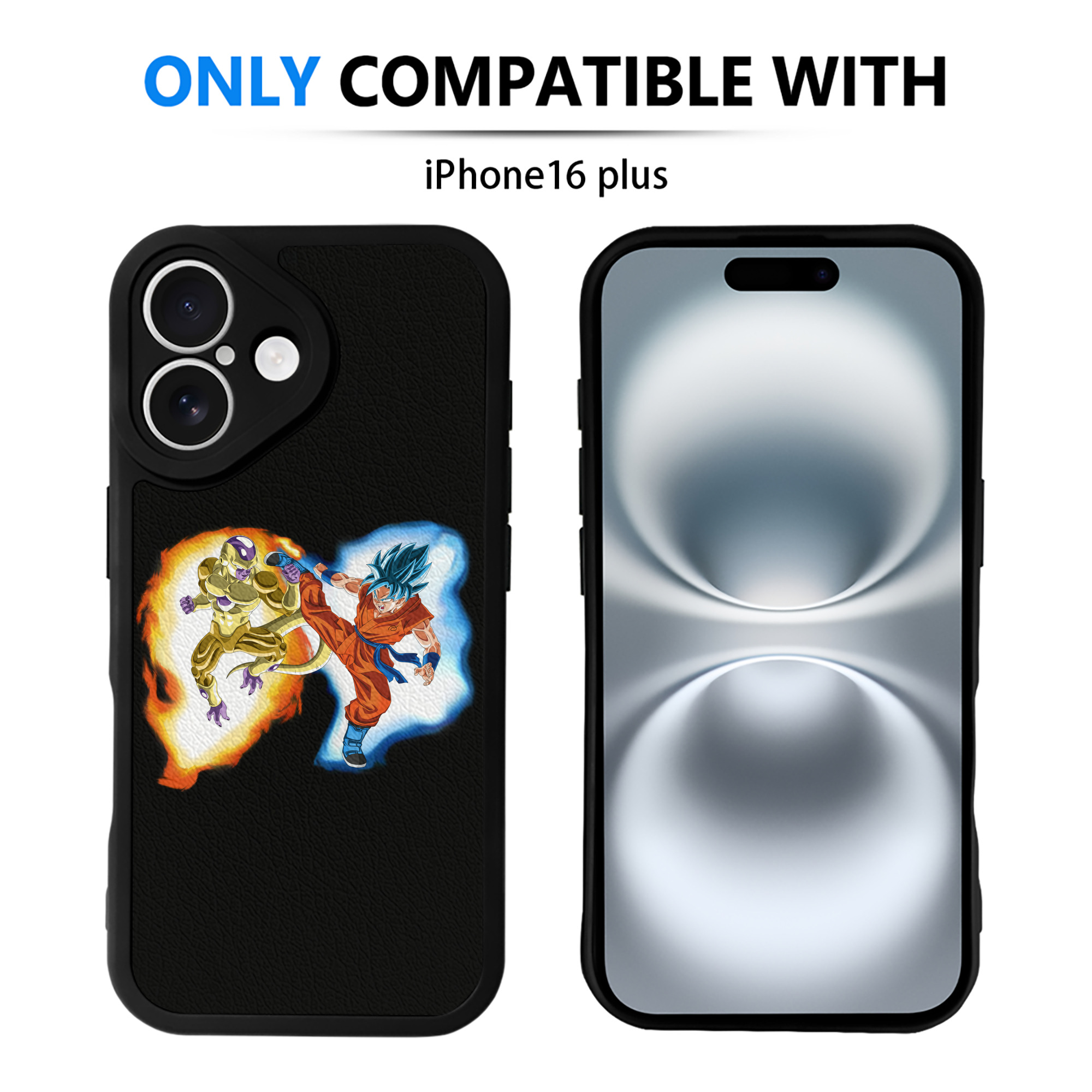 （画像用） ドラゴンボール フリーザ DRAGON BALL Frieza 【iPhone 16シリーズ対応】シリコンスマホケース（レザー調） 材質：シリコン